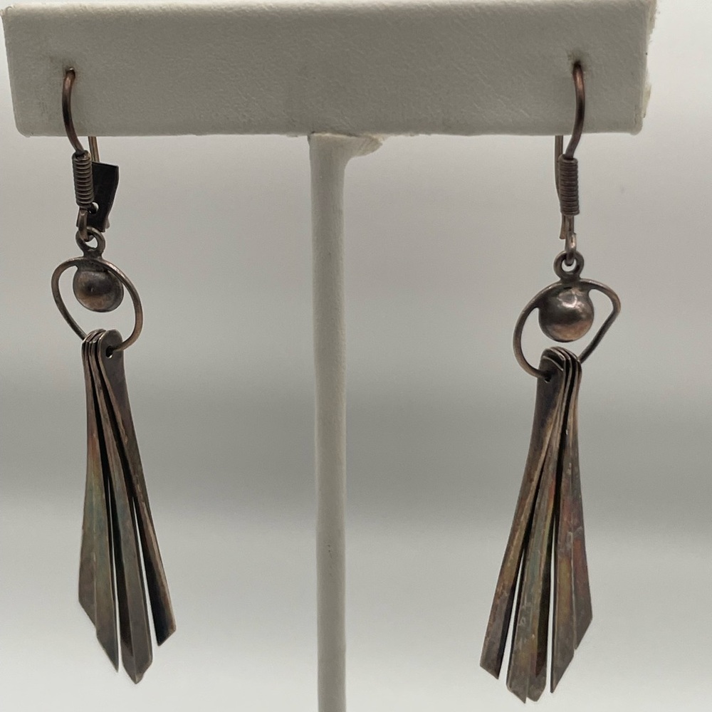 Sterling Silver Fringe Dangle Earrings